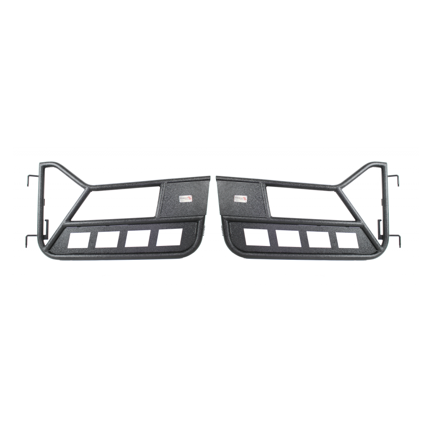Fishbone Offroad 97-06 Jeep Wrangler TJ Front Tube Doors - Black Textured Powdercoat Steel