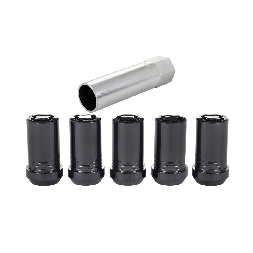 McGard (25515BK MCG 5-LK WHL LOCK SET M14X1.5 NUT CONE SEAT TUNER, 22MM HEX, 1.648