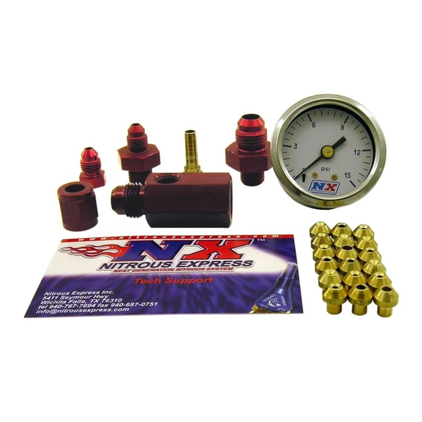 Nitrous Express 15519 Master Flo-Check (Checks Flowing Fuel Pressures Gauge Incl)
