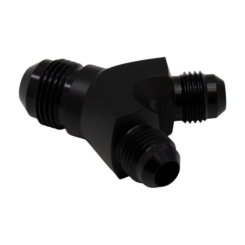 DeatschWerks 6AN Male Flare to 6AN Male Flare to 8AN Male Flare Y Fitting - Anodized Matte Black