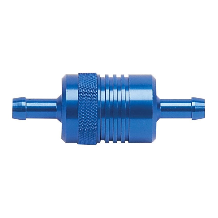 Russell Performance Blue Street Fuel Filter (3in Length 1-1/8in diameter 5/16in inlet/outlet)