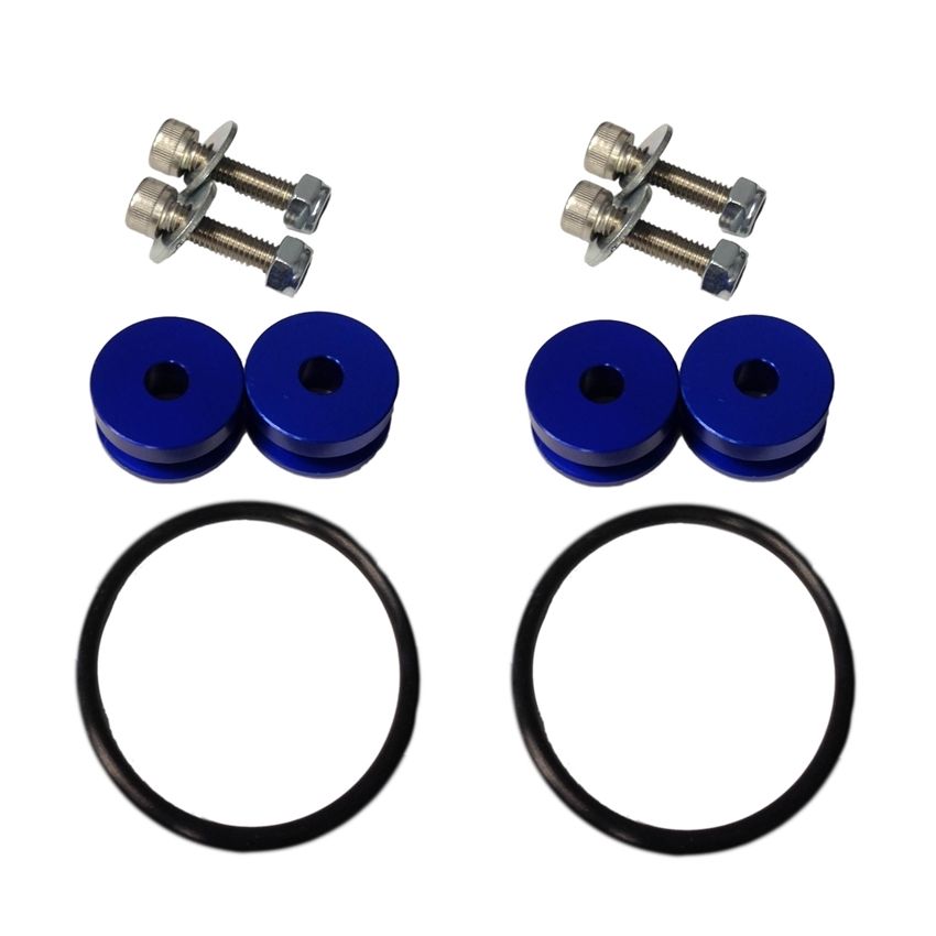 Torque Solution Universal Billet Bumper Quick Release Kit Universal Blue
