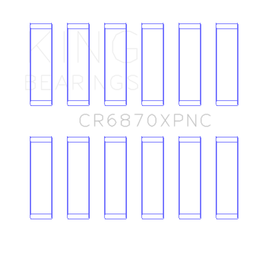 King Engine Bearings CR6870XPNC.026 King Nissan VR38DETT (Size .026) pMaxKote Performance Con Rod Bearing Set
