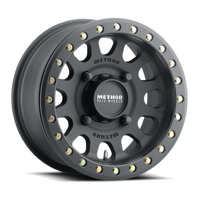 Method Wheels MR40157047552B Method MR401 UTV Beadlock 15x7 / 5+2/38mm Offset / 4x136 / 106mm CB Matte Black Wheel