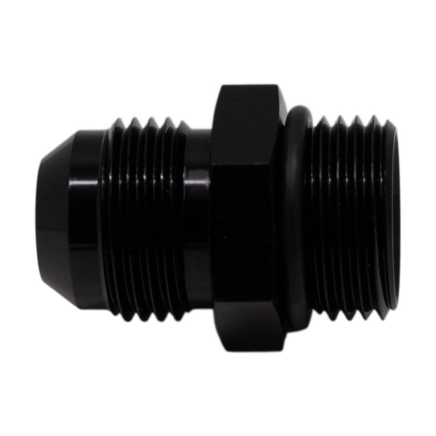 DeatschWerks 10AN ORB Male to 10 AN Male Flare Adapter (Incl O-Ring) - Anodized Matte Black
