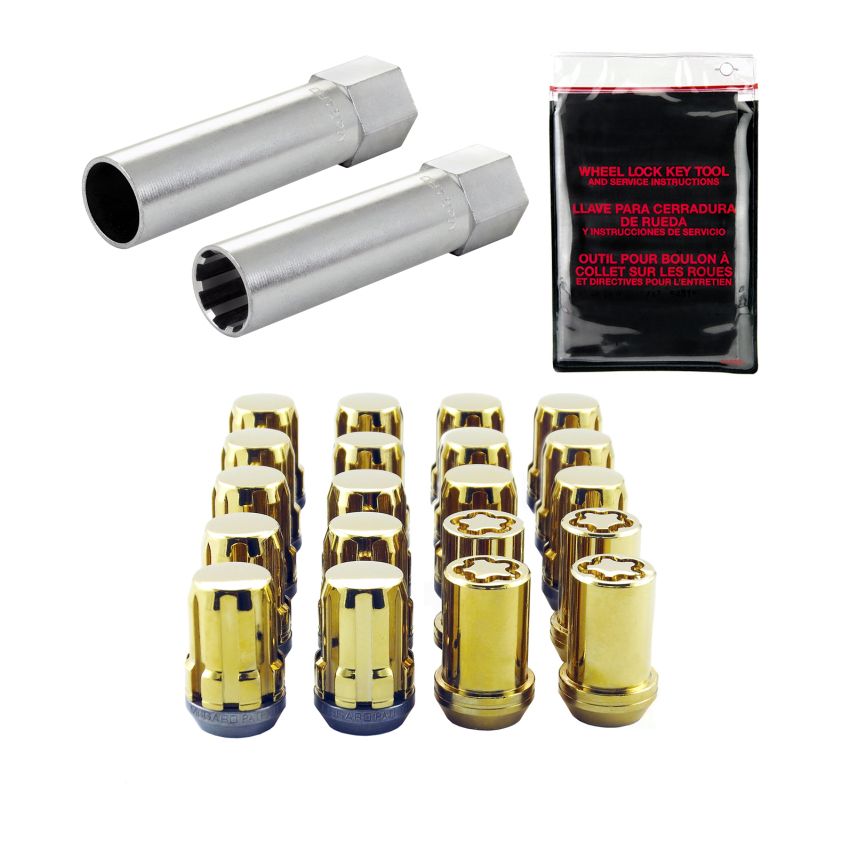 McGard (65557GD 12X1.5 MCG 5 LUG SPLINEDRIVE KIT, GOLD W/WHL LKS)