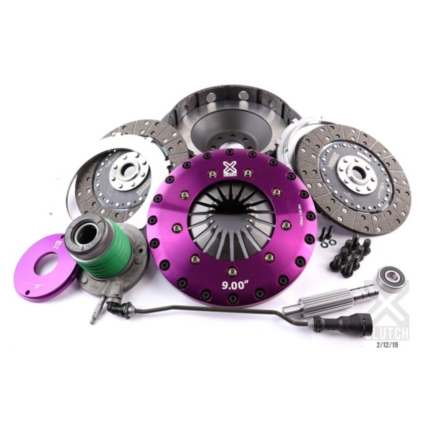 XCLUTCH XKCR23632-2G 14-19 Chevrolet Corvette 6.2L 9in Twin Solid Organic Clutch Kit