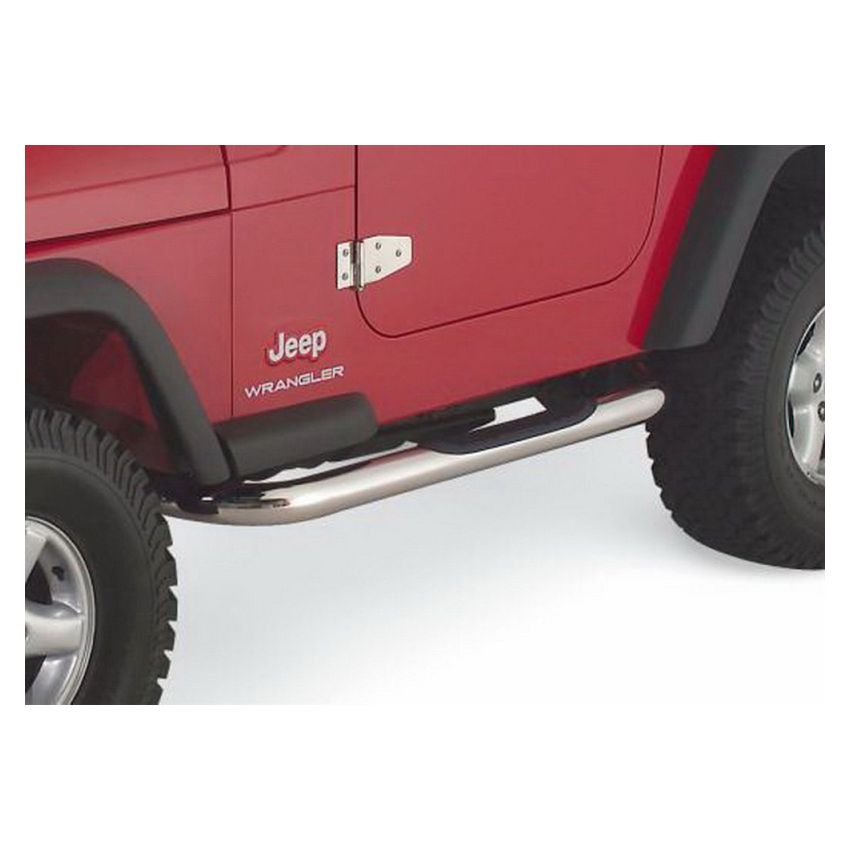 Rampage 1987-1995 Jeep Wrangler(YJ) 3 Inch Round Nerf Bar - Polished