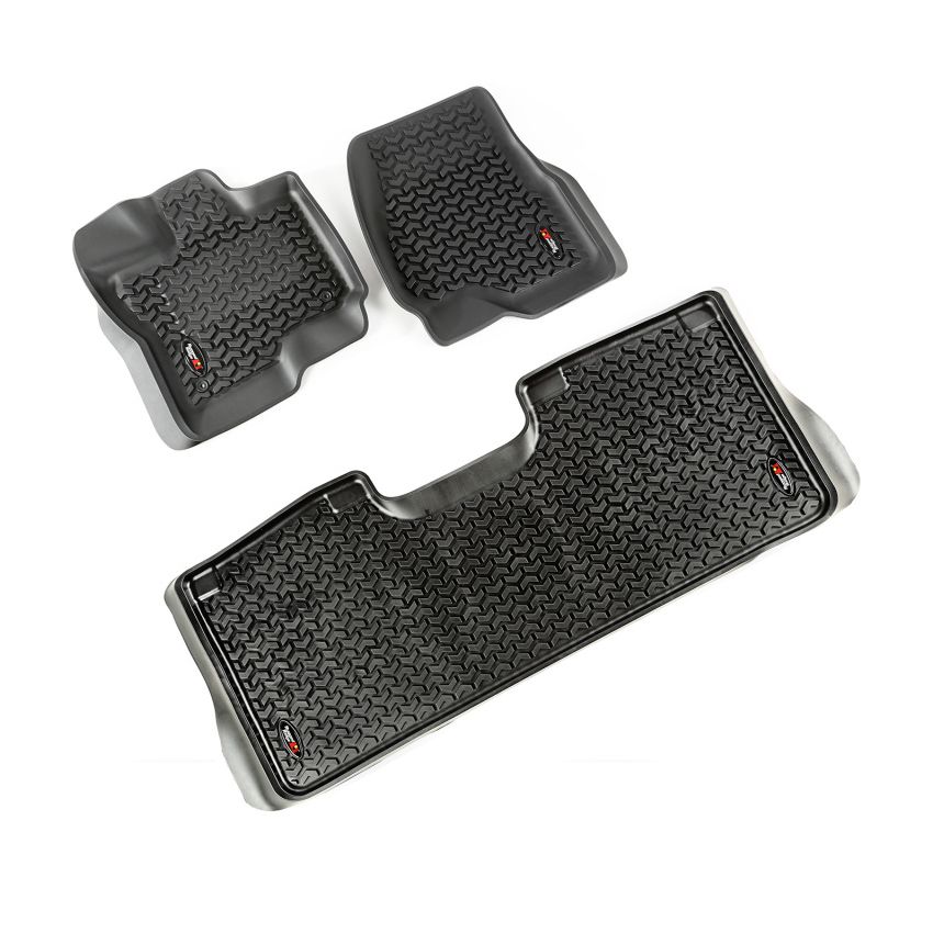 Rugged Ridge Floor Liner Front/Rear Black 2015-2017 Ford F-150 / Raptor