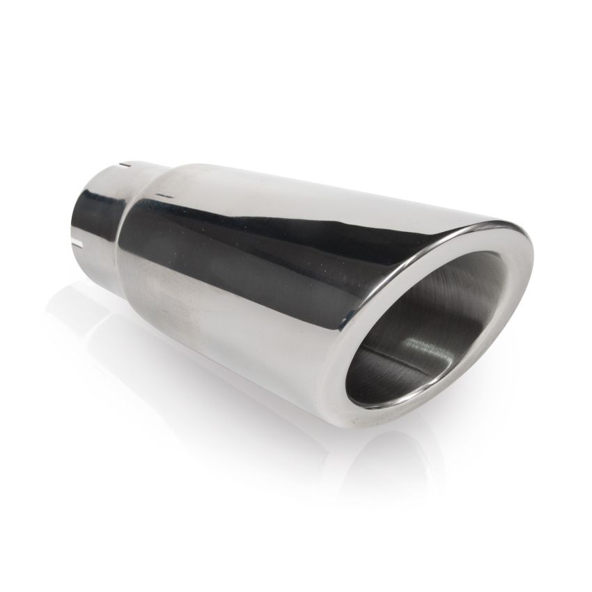 Stainless Works Single Wall Slash Cut Exhaust Tip - 3 1/2in Body 3in ID Inlet