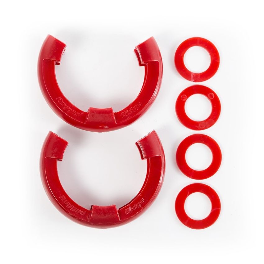 Rugged Ridge Red 3/4in D-Ring Isolator Kit