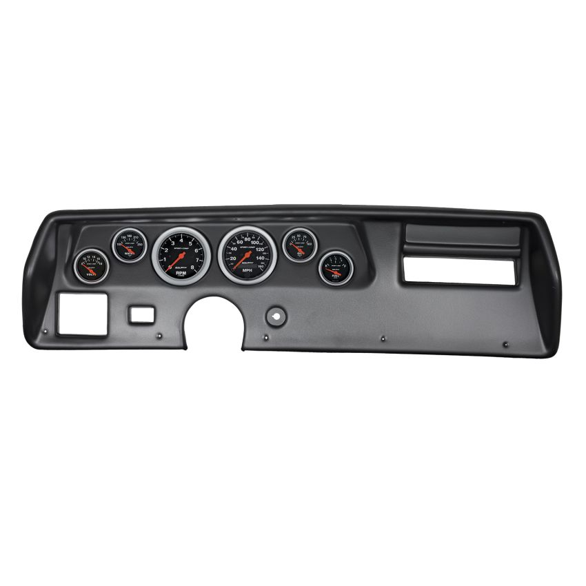 Autometer Sport-Comp 70-72 Chevelle SS/El Camino Dash Kit 6pc Tach / MPH / Fuel / Oil / WTMP / Volt