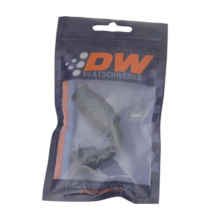 DeatschWerks 6 AN Female Flare Swivel 120-Degree Hose End PTFE - Anodized Matte Black