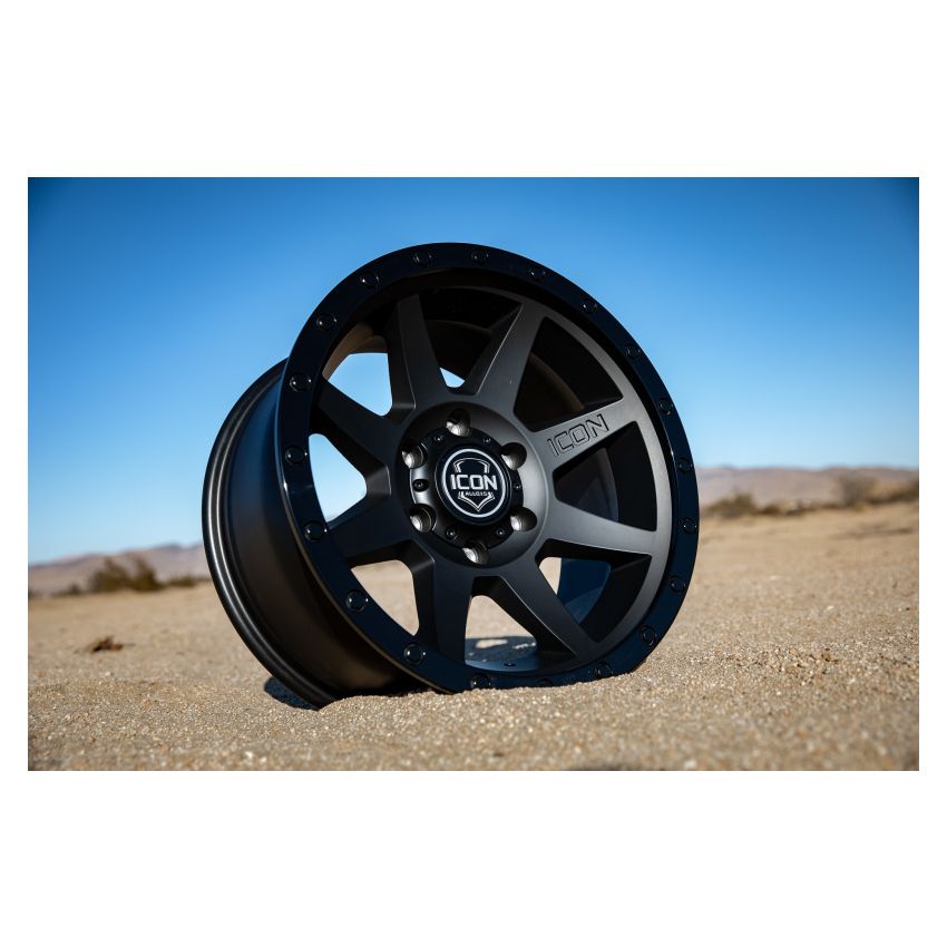 ICON 1818905560DB Rebound 18x9 5x150 25mm Offset 6in BS 110.1mm Bore Double Black Wheel