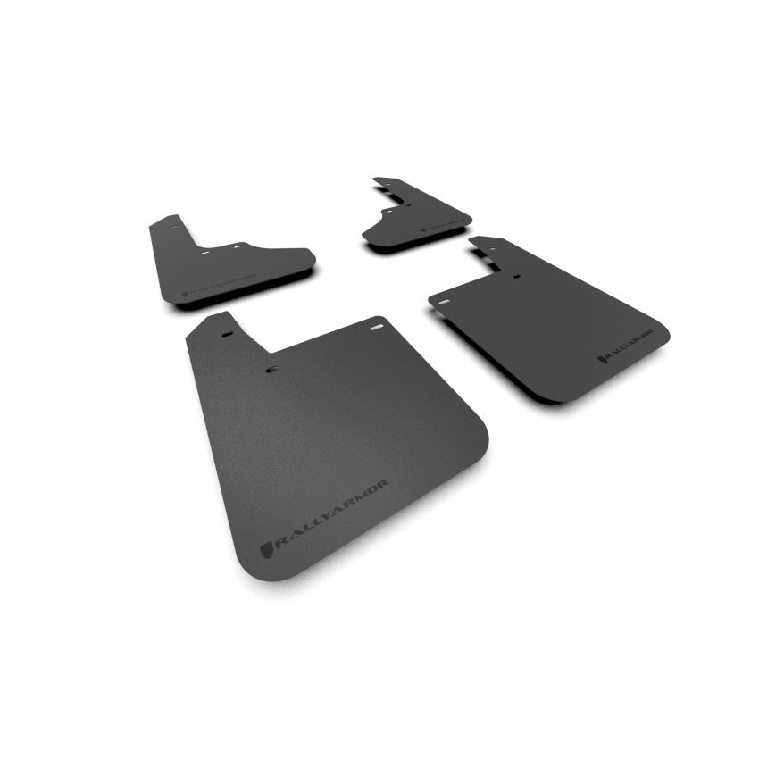 Rally Armor 1993-2001 Subaru Impreza Basic Black Mud Flap w/ Black Logo