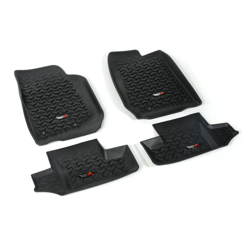 Rugged Ridge Floor Liner Front/Rear Black 2007-2018 Jeep Wrangler JK 2 Dr