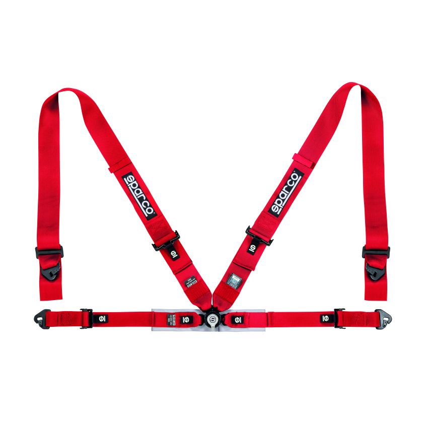 Sparco Belt 4Pt 3in/2in Competition Harness - Red