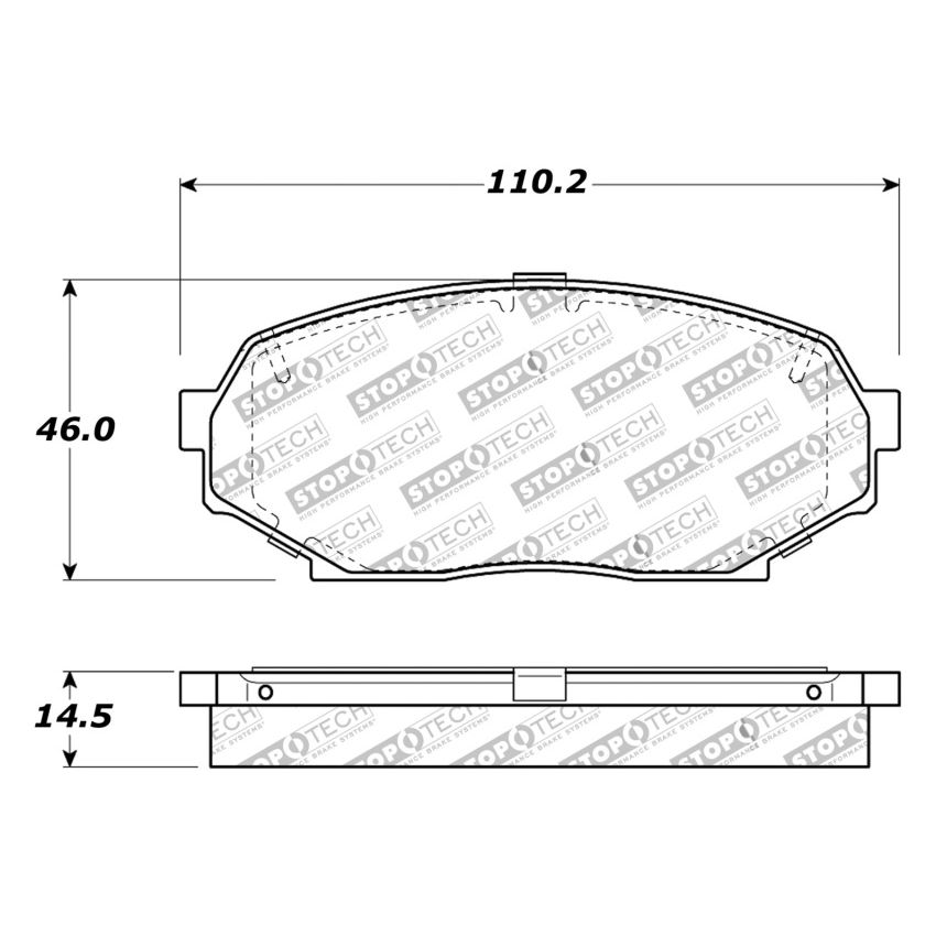 Stoptech 309.05250 Performance 90-93 Mazda Miata Front Brake Pads D525
