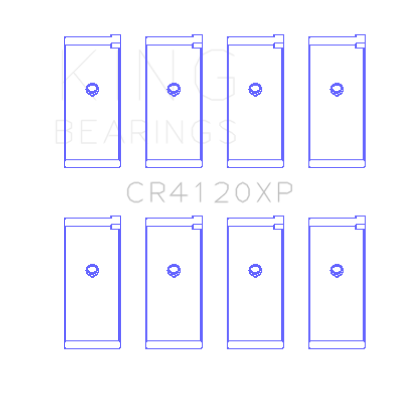 King Engine Bearings CR4120XP0.25 King Mitsubishi 4G63/4G64 7 Bolt 2nd Gen DSM and EVO I-IX (Size 0.25mm) Performance Rod Bearing Set