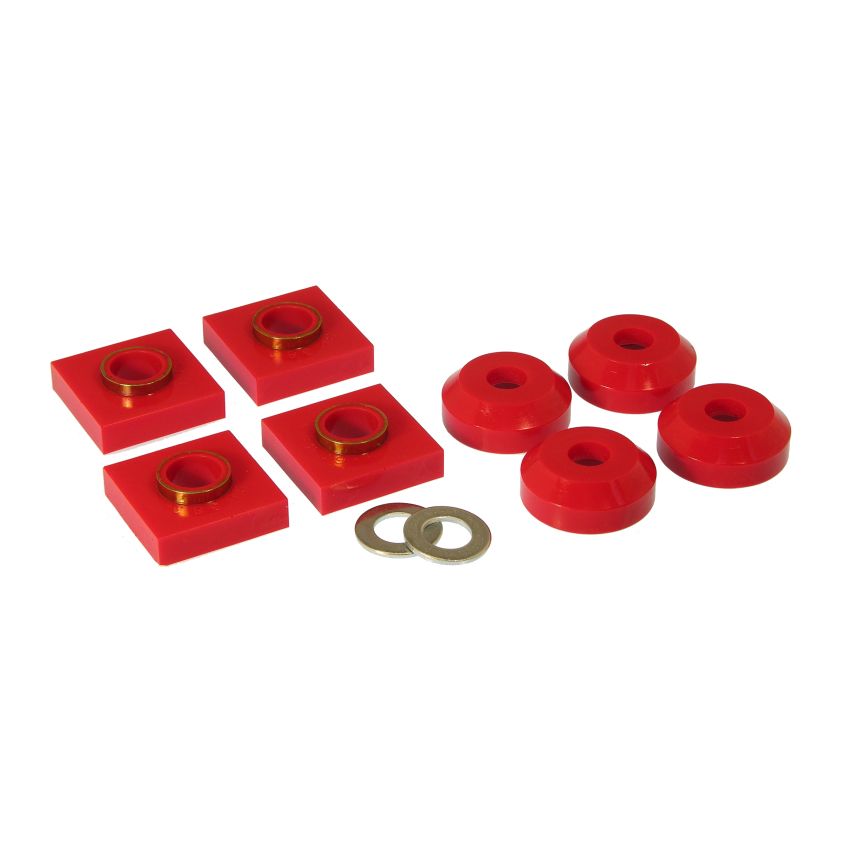 Prothane 76 & Earlier Ford F150/250 Transfer Case Mounts - Red