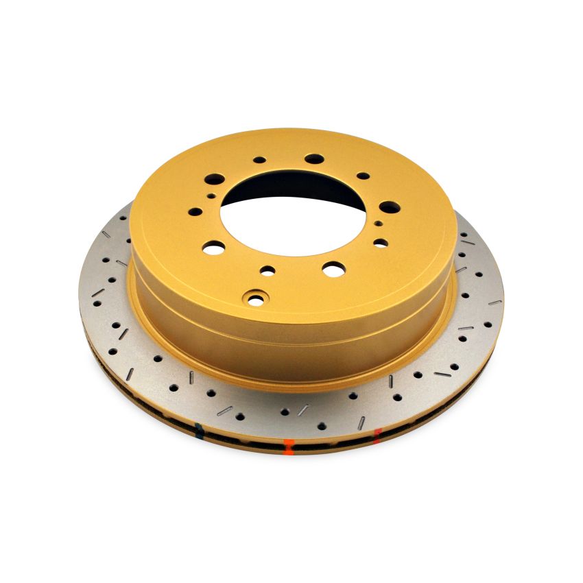 DBA 07+ Toyota LandCruiser 200 Series Rear Drilled and Slotted 4000 Series Rotor