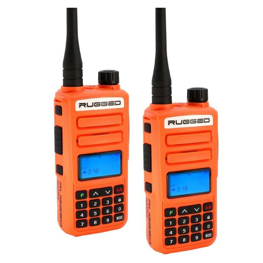 Rugged Radios GMR2-PLUS-2-PACK-ORN 2 PACK - Rugged GMR2 PLUS - GMRS / FRS Two Way Handheld Radios Safety Orange