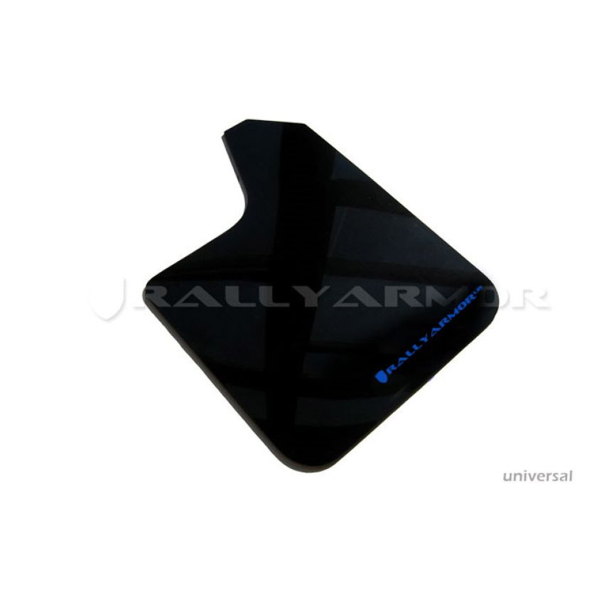 Rally Armor Universal fitment (no hardware) UR Black Mud Flap w/ Blue Logo