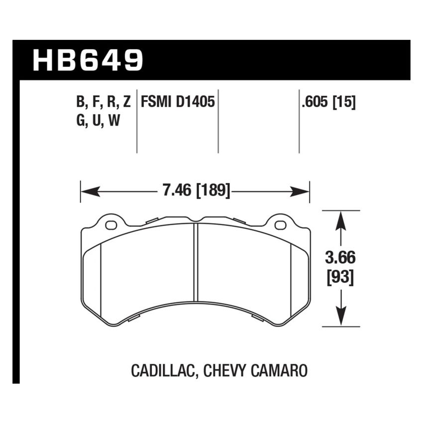 Hawk Performance HB649Q.605 DTC-80 Disc Brake Pad