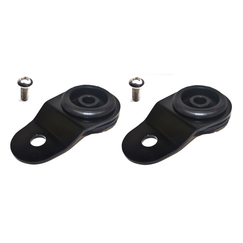 Torque Solution Radiator Mount Combo with Inserts (Black) : Mitsubishi Evolution 7/8/9