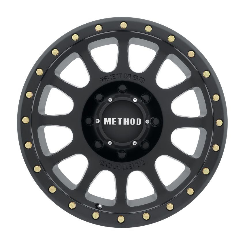 Method Wheels MR30568080500 Method MR305 NV 16x8 0mm Offset 8x6.5 130.81mm CB Matte Black Wheel