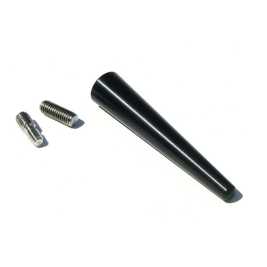 Torque Solution Black Billet Shorty Antenna: Audi / Volkswagen
