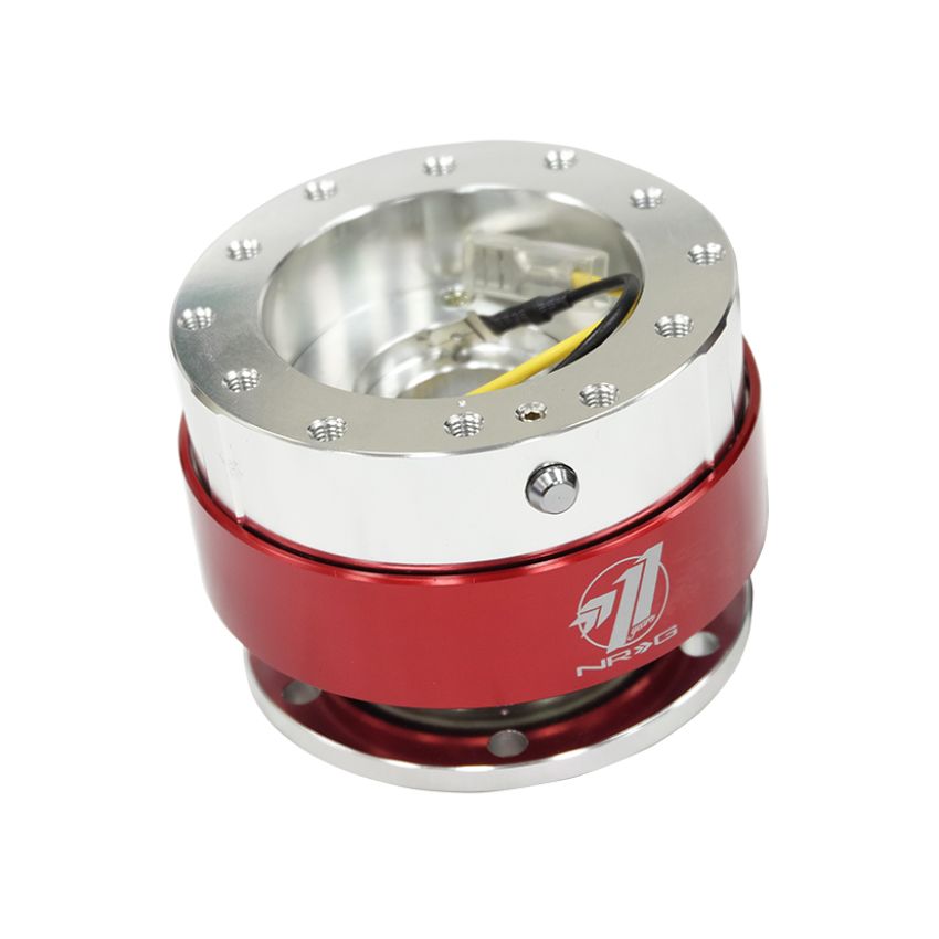 NRG SRK-100RD Quick Release - Silver Body/ Red Chrome Ring