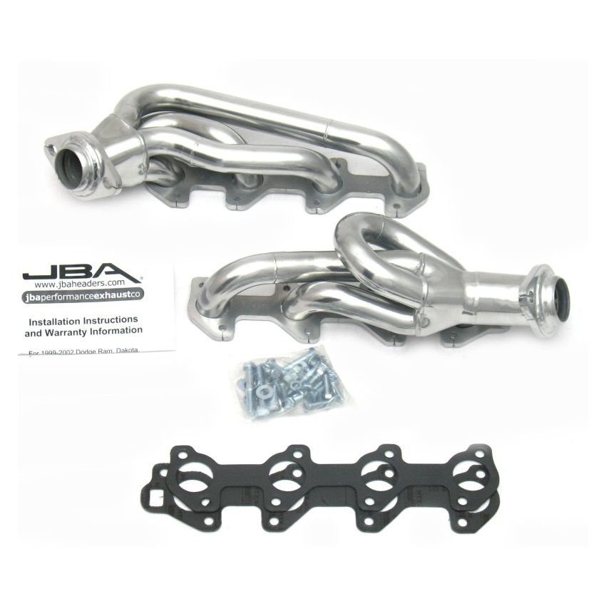 JBA 00-03 Dodge 4.7L PowerTech 1-1/2in Primary Silver Ctd Cat4Ward Header