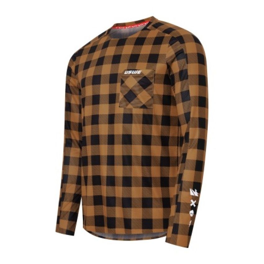 USWE 80951061042105 Flannel Long Sleeve Lightweight Off-Road Jersey Bronze - Medium