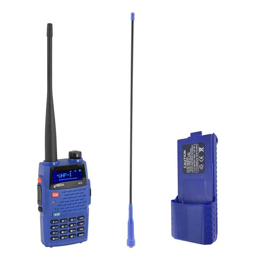 Rugged Radios V3-BUNDLE BUNDLE - Rugged V3 - Handheld Radio with Long Range Antenna and High Capacity Battery