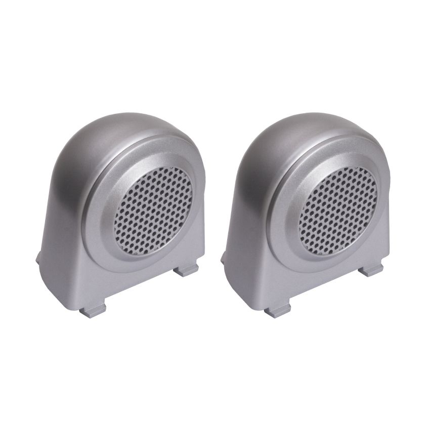 Rugged Ridge 07-10 Jeep Wrangler JK Silver Tweeter Speaker Enclosures