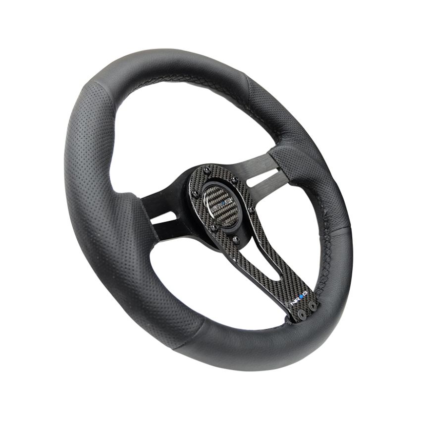 NRG Reinforced Steering Wheel (320mm) w/Carbon Center Spoke