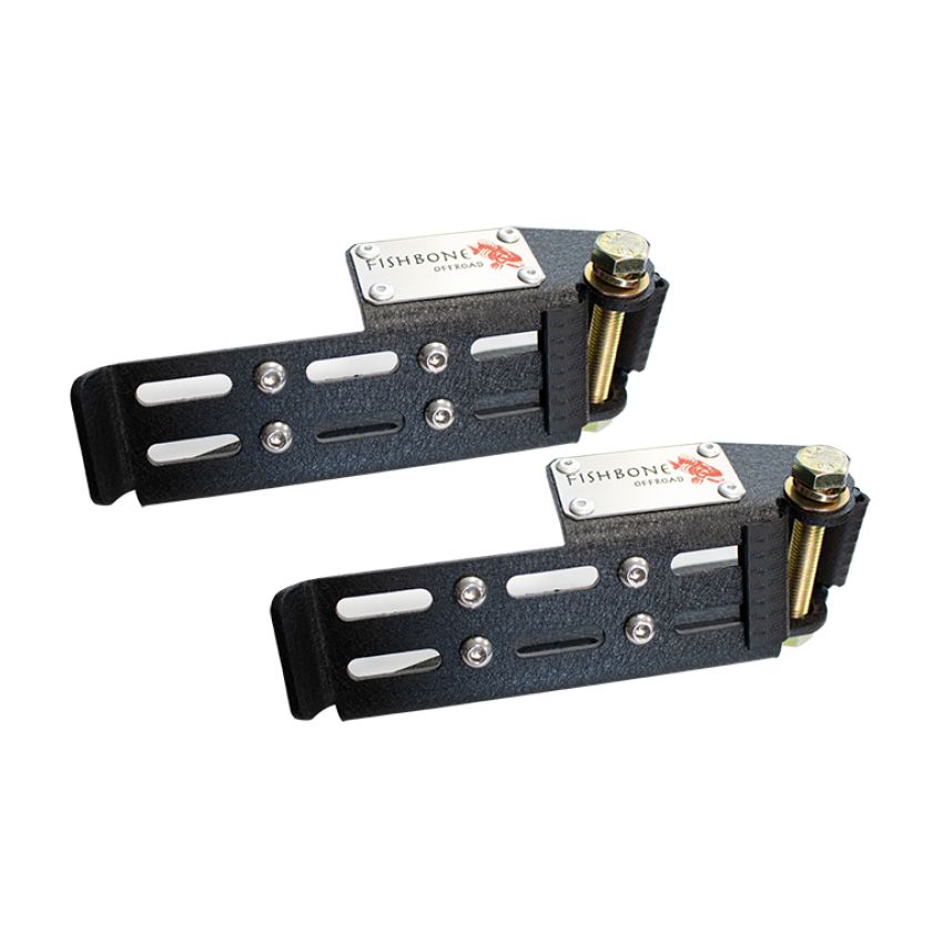 Fishbone Offroad 2007+ Jeep Wrangler/Gladiator Steel - Black Foot Peg Set