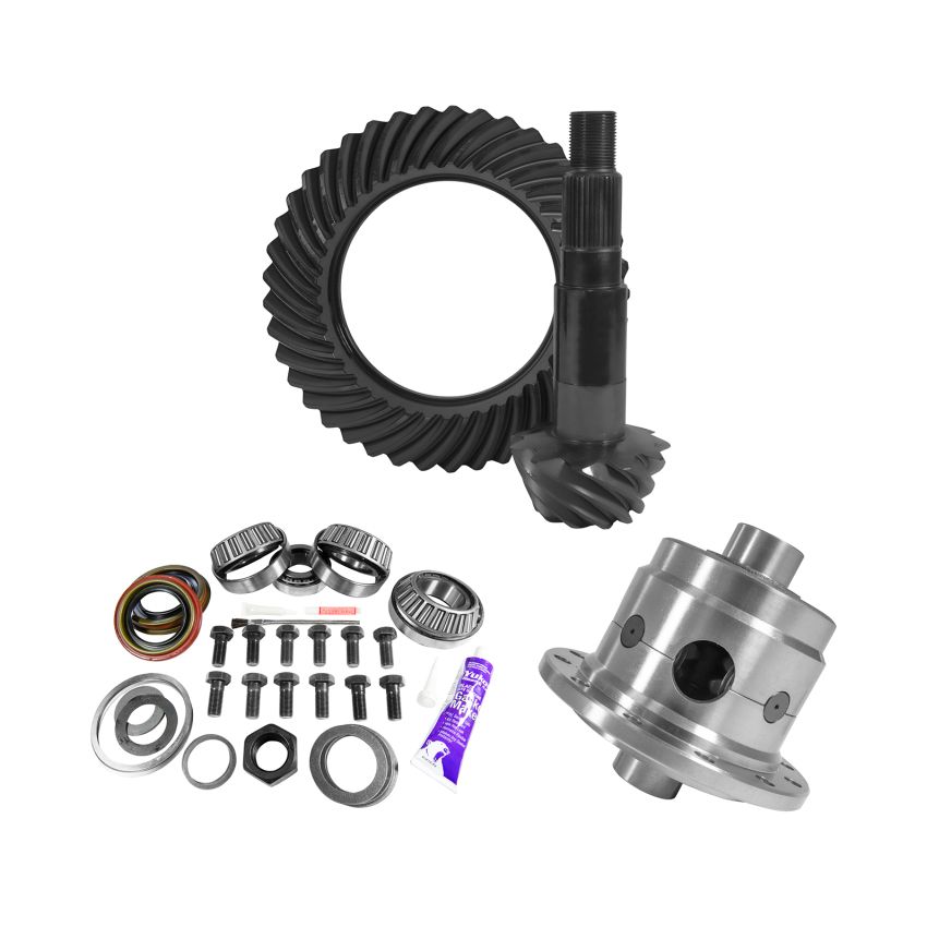 Yukon Gear & Axle YGK2180 Yukon 11.25in Dana 80 Thin 3.73 Rear Ring & Pinion Install Kit 35 Spline Positraction 4.375in