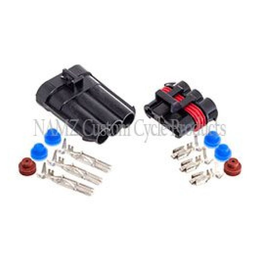 NAMZ NAP-PP01 AMP Power Plug Kit - M/F Water-Tight Quick-Disconnect Plug Set