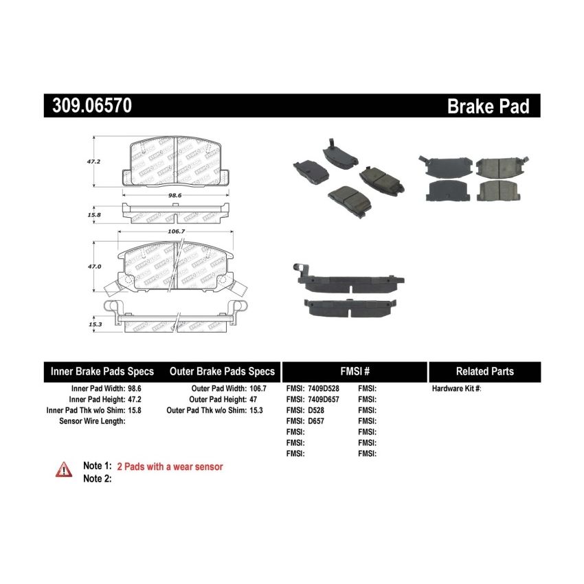 StopTech Performance 1/90-95/00-05 Toyota MR2/Spyder Rear Brake Pads