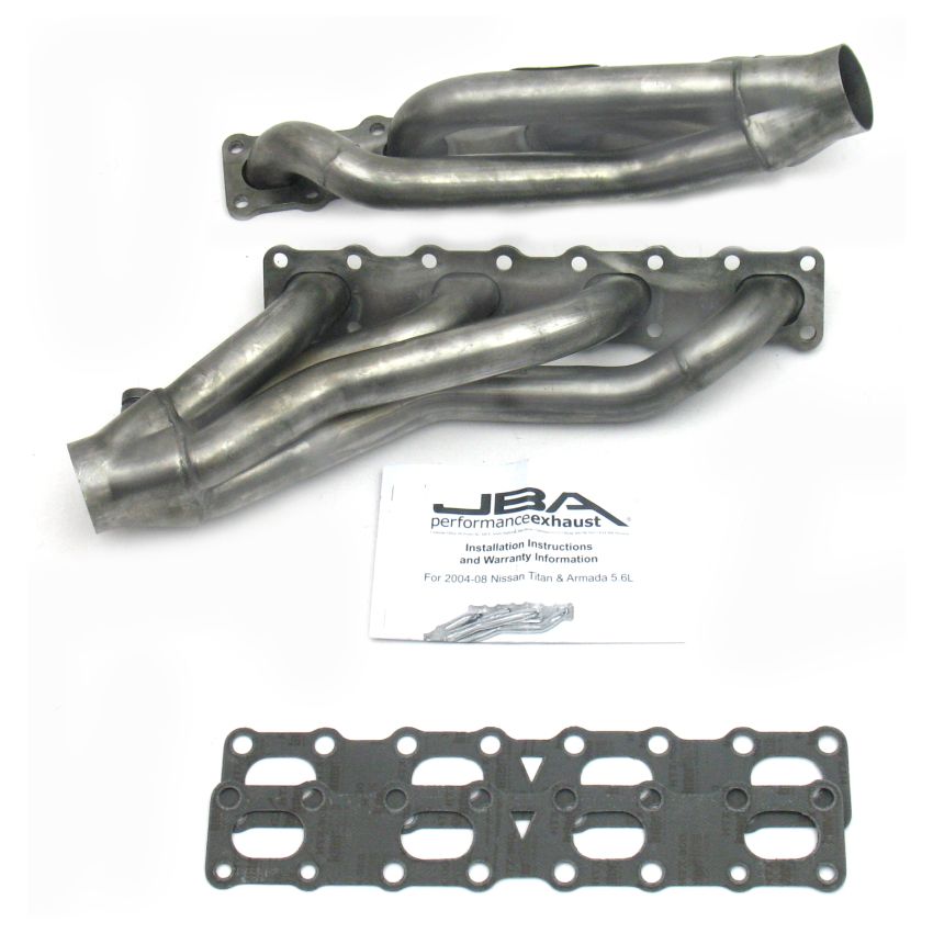 JBA 04-15 Nissan 5.6L VK56DE Oval Port 1-5/8in Primary Raw 409SS Cat4Ward Header