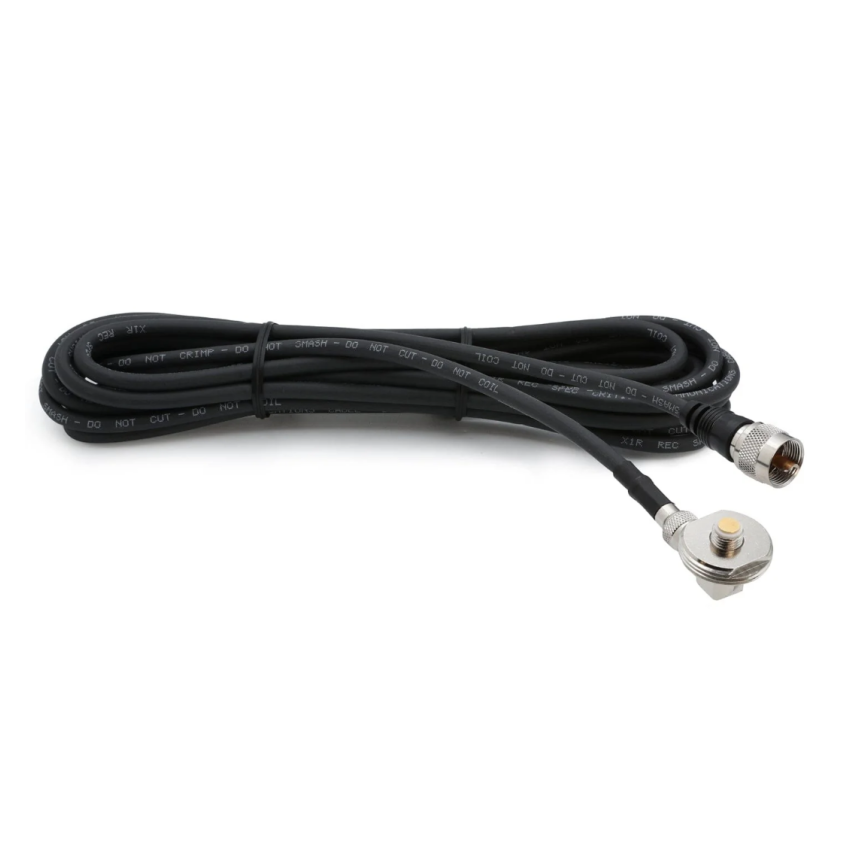 Rugged Radios NMO-MINI-U-15 15 Ft Antenna Cable with Removable Mini 3/8 NMO Bulkhead Mount