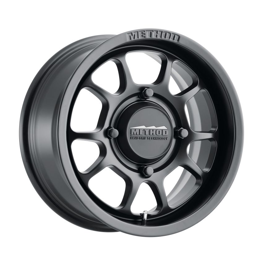 Method Wheels MR40957047552 Method MR409 Bead Grip 15x7 / 5+2/38mm Offset / 4x136 / 106.25mm CB Matte Black Wheel