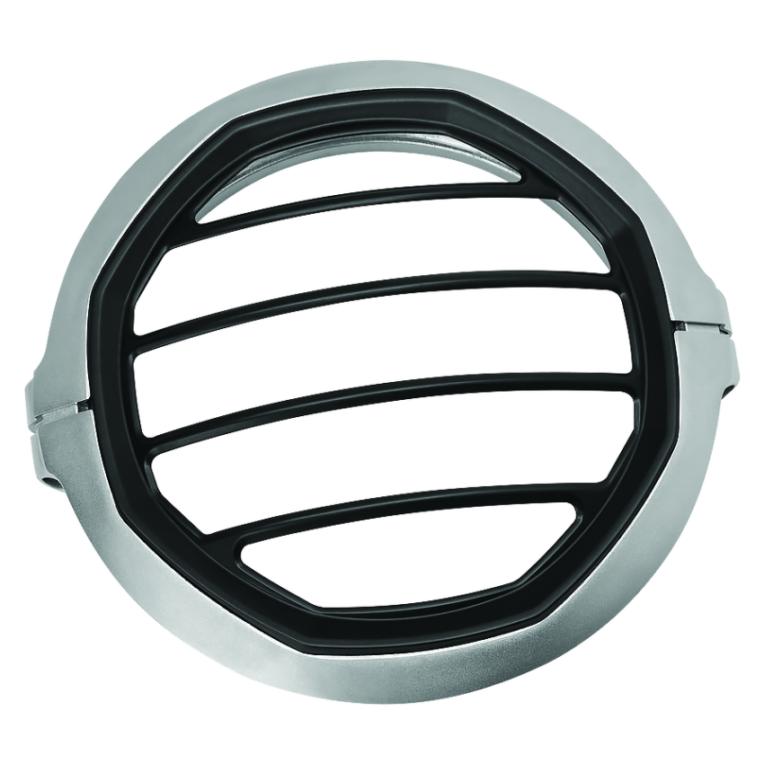 Kuryakyn 6687 Dillinger Headlight Trim 5-3/4 Sil