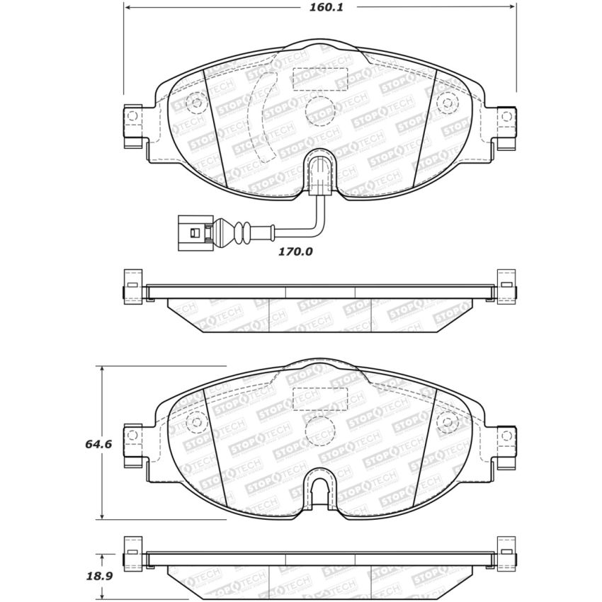 Stoptech 308.17600 Street Brake Pads - Front