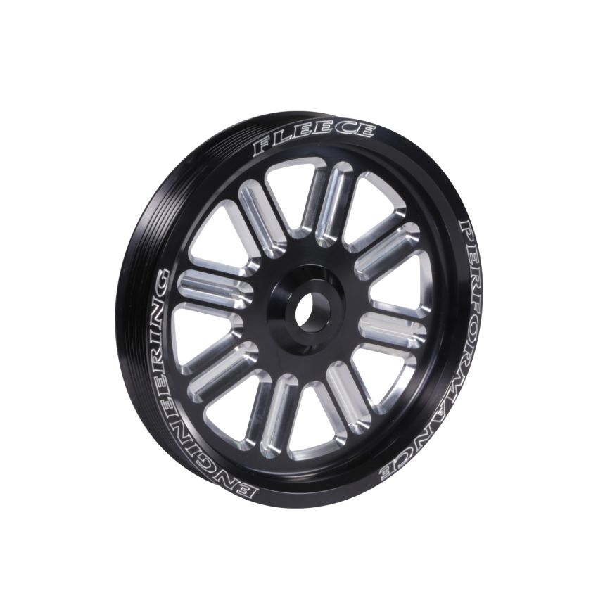 Fleece Performance Dodge Cummins Dual Pump Spoke Pulley (For Use w/ FPE Dual Pump Bracket) Black