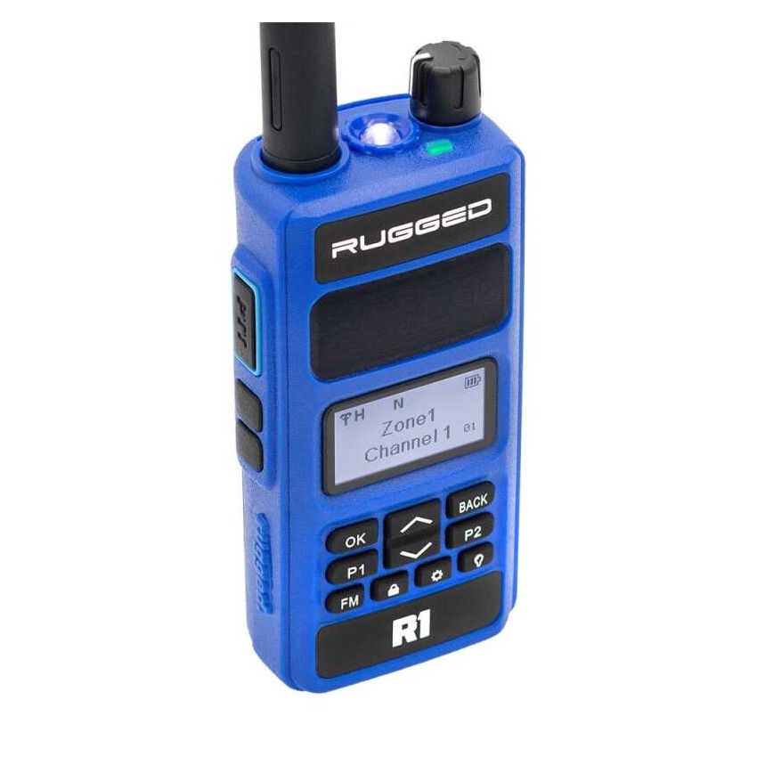 Rugged Radios R1 Rugged R1 - Business Band Two Way Handheld Radio - Digital and Analog Blue
