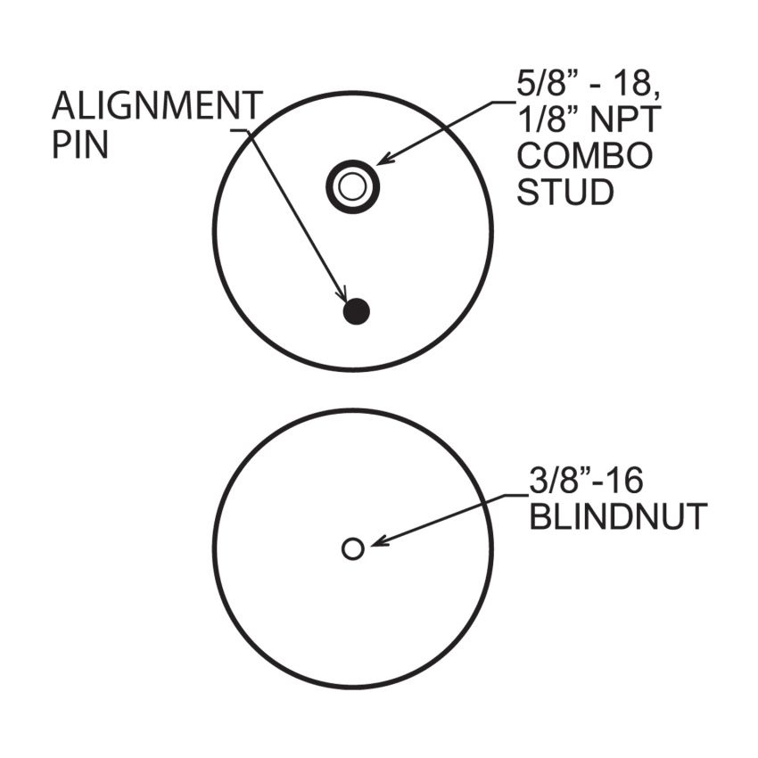 Firestone 6766 Ride-Rite Replacement Bellow 268C 5/8CF 1/2PIN BN (W217606766)