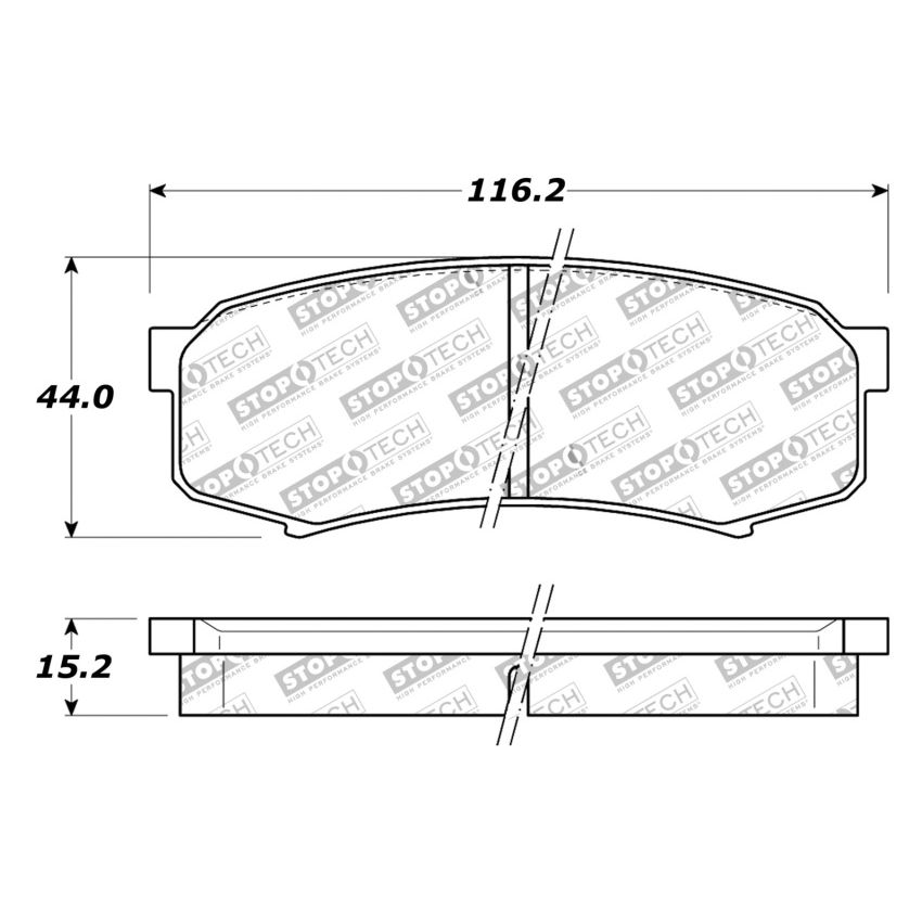 StopTech Performance 96-09 Lexus GX 470/LX 450/LX 470/LX 570 Rear Brake Pads